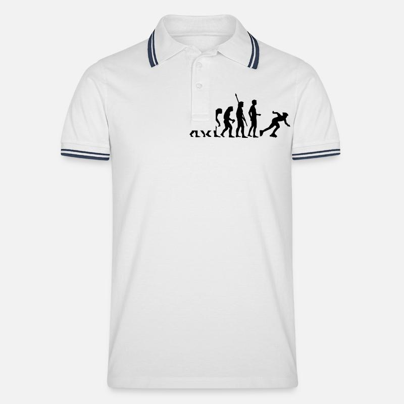 evolution_inliner - Männer Tipped Poloshirt - Weiß/Navy