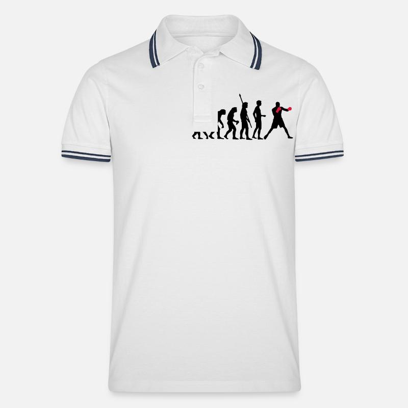 evolution_boxen_b_2c - Polo tipped Homme - blanc/marine