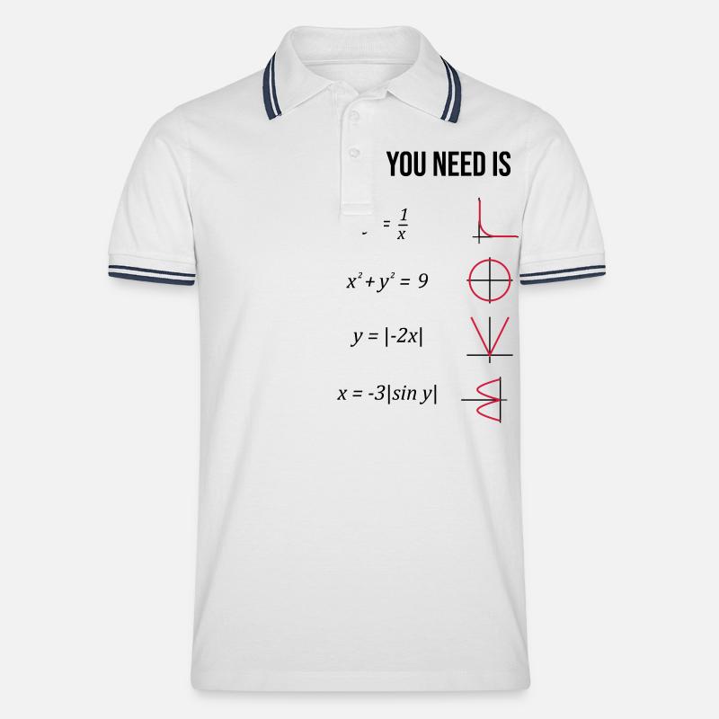 Mathe. Mathelehrer. Mathematiker. Geschenk - Polo tipped Homme - blanc/marine