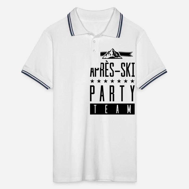 apres ski party team Männer Tipped Poloshirt