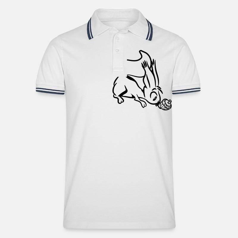 Squirrel doux drôle - Polo tipped Homme - blanc/marine