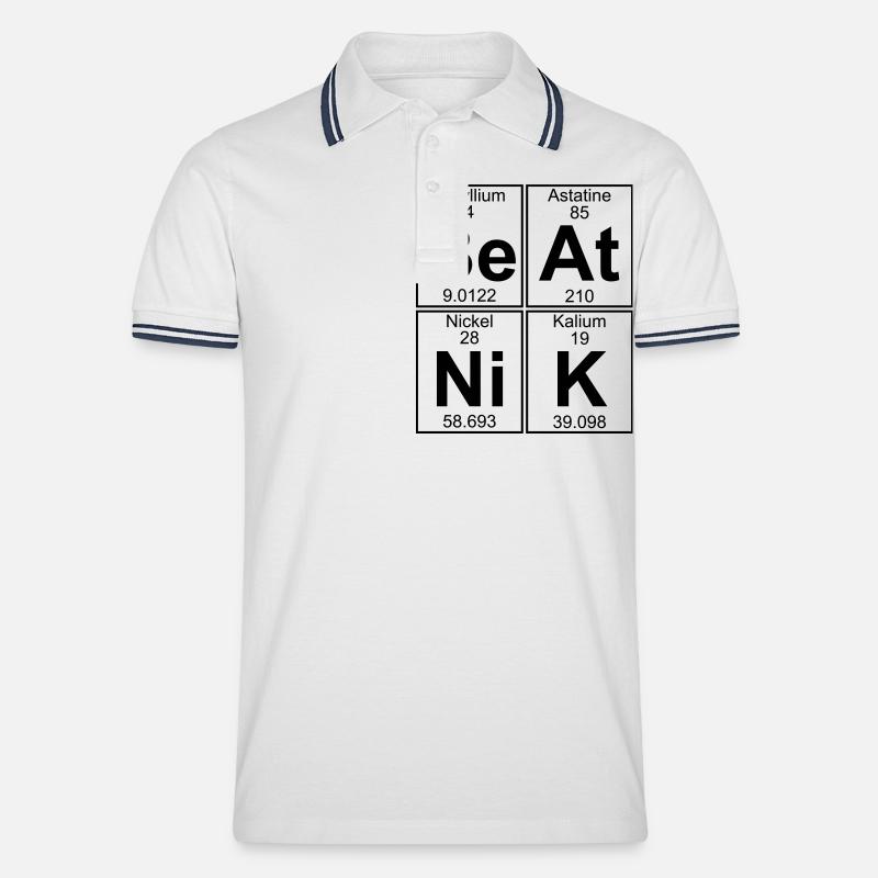 Sei-At-Ni-K (Beatnik) - Full - Männer Tipped Poloshirt - Weiß/Navy