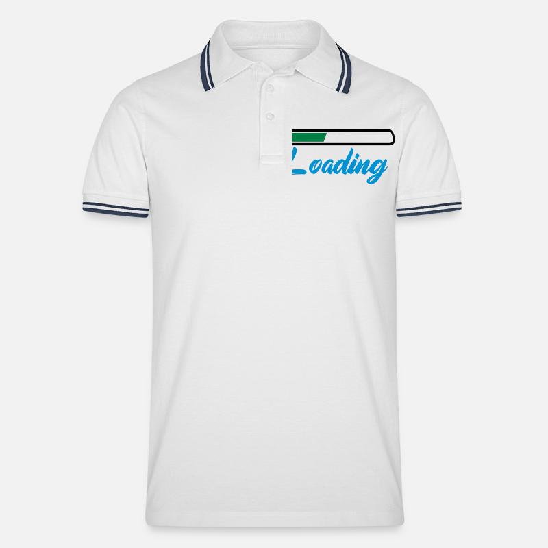 loading - Männer Tipped Poloshirt - Weiß/Navy
