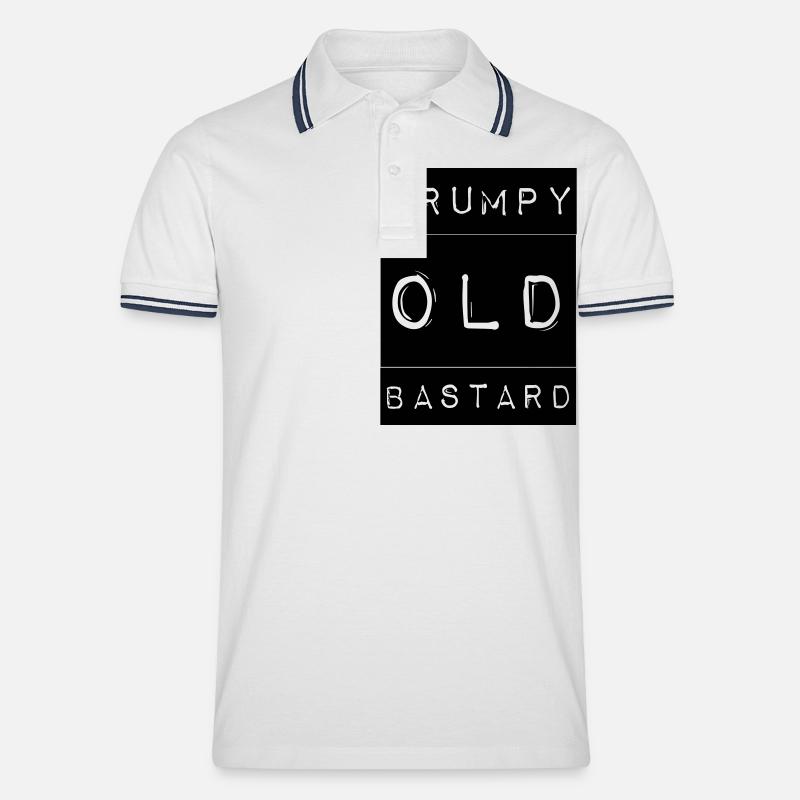 Grumpy - Männer Tipped Poloshirt - Weiß/Navy