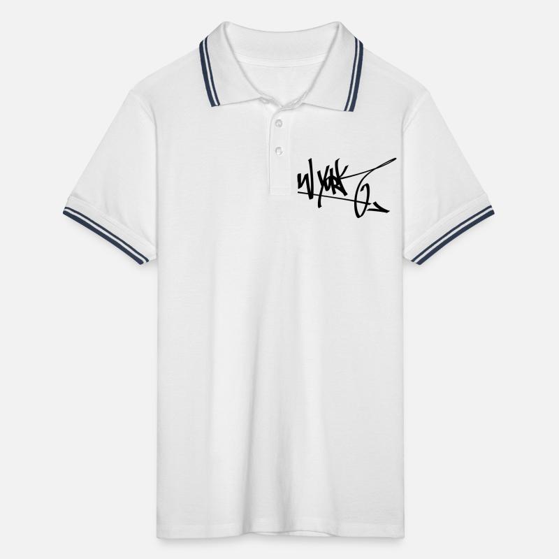 graffity new york 01 Männer Tipped Poloshirt