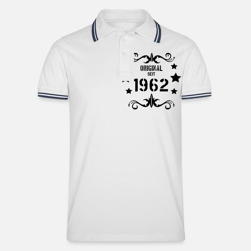 Original seit 1962 -x - Männer Tipped Poloshirt - Weiß/Navy