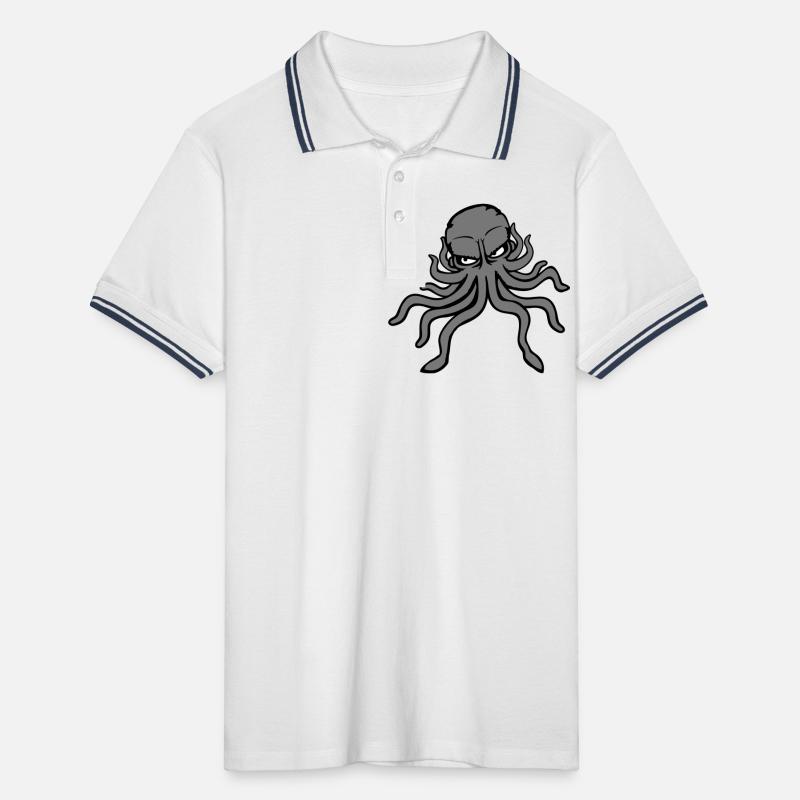 Octopus, octopus, octopus, cephalopod, evil eye Men's Tipped Polo Shirt