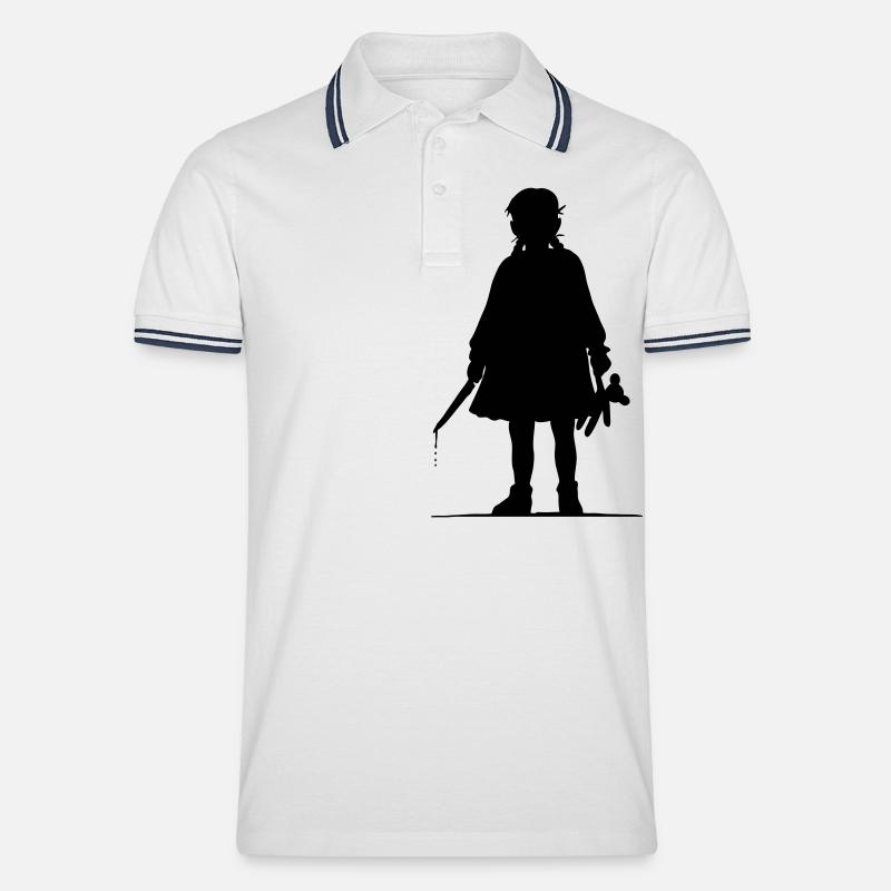 Killerinstinkt - Männer Tipped Poloshirt - Weiß/Navy