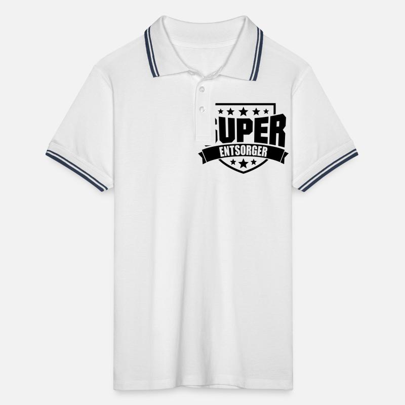 Super Entsorger Männer Tipped Poloshirt