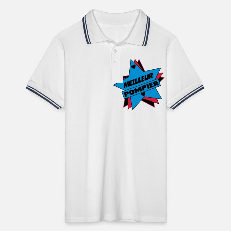 MEILLEUR POMPIER Polo tipped Homme