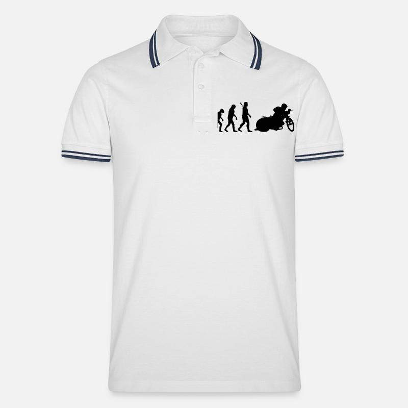 Speedway - Männer Tipped Poloshirt - Weiß/Navy