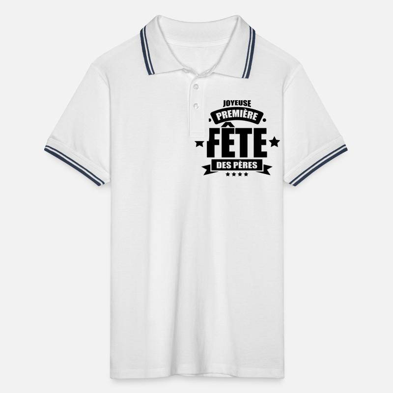 joyeuse première fête des pères Polo tipped Homme