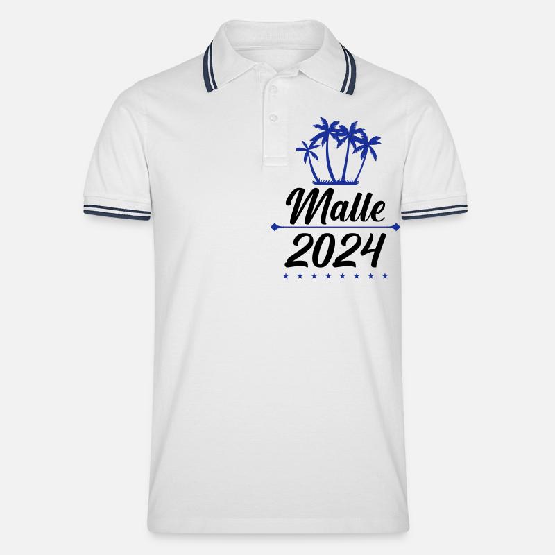 Malle 2024 2 - Polo tipped Homme - blanc/marine