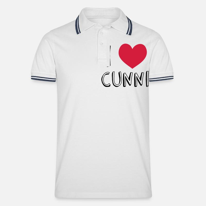 Ich liebe Anilin - Männer Tipped Poloshirt - Weiß/Navy