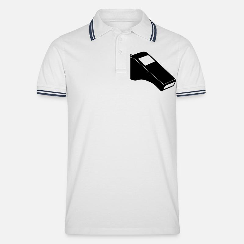 Siffler, siffler - Polo tipped Homme - blanc/marine