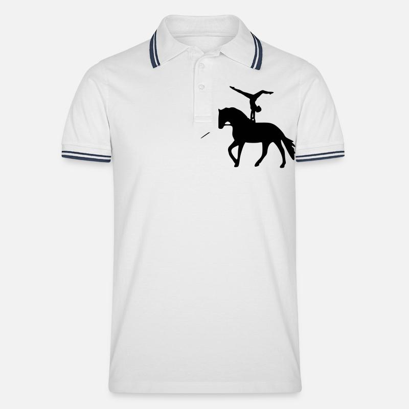 Voltigieren Handstand rückwärts - Männer Tipped Poloshirt - Weiß/Navy