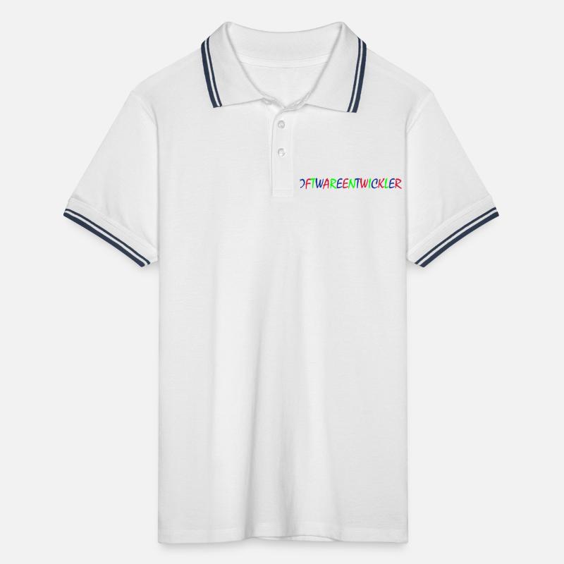 AI Software Developer Men's Tipped Polo Shirt