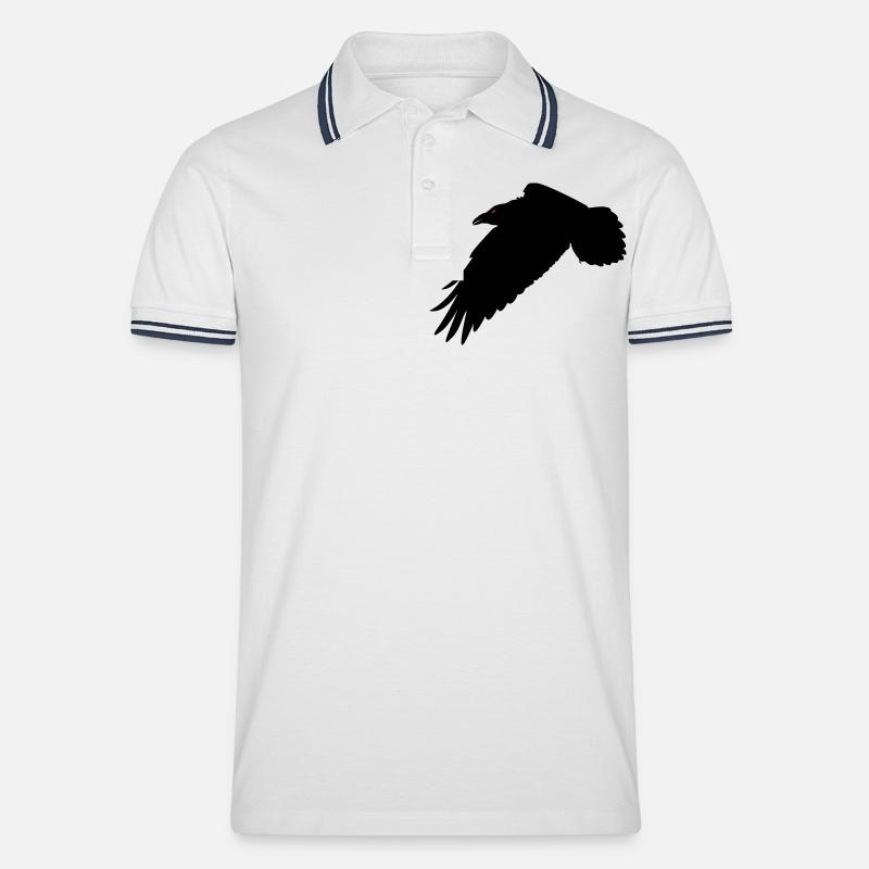 Schwarzer Rabe - Männer Tipped Poloshirt - Weiß/Navy