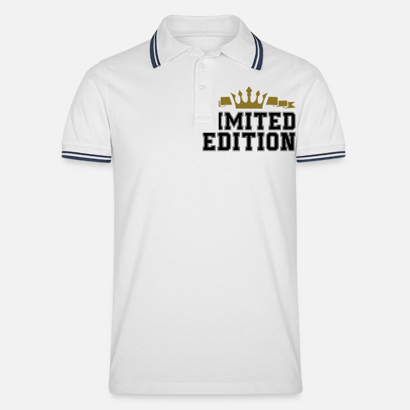 limited edition - Männer Tipped Poloshirt - Weiß/Navy