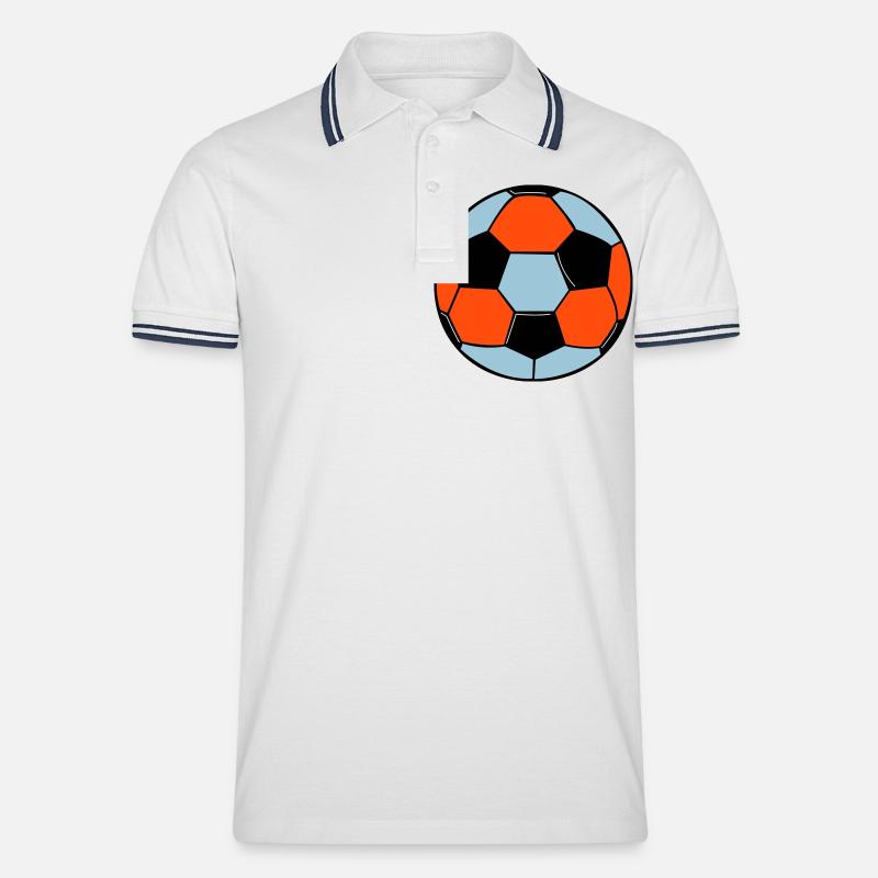 fussball 2 - Männer Tipped Poloshirt - Weiß/Navy