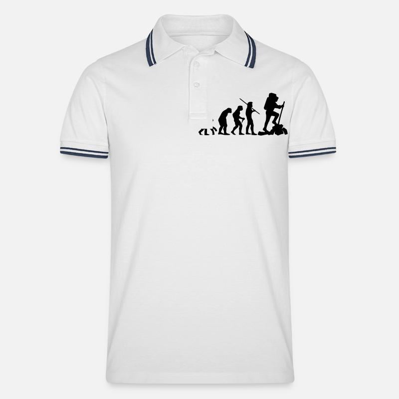 alpinistes Evolution / randonneurs - Polo tipped Homme - blanc/marine