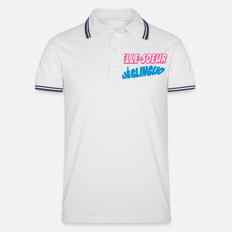 Schwägerin - Männer Tipped Poloshirt - Weiß/Navy