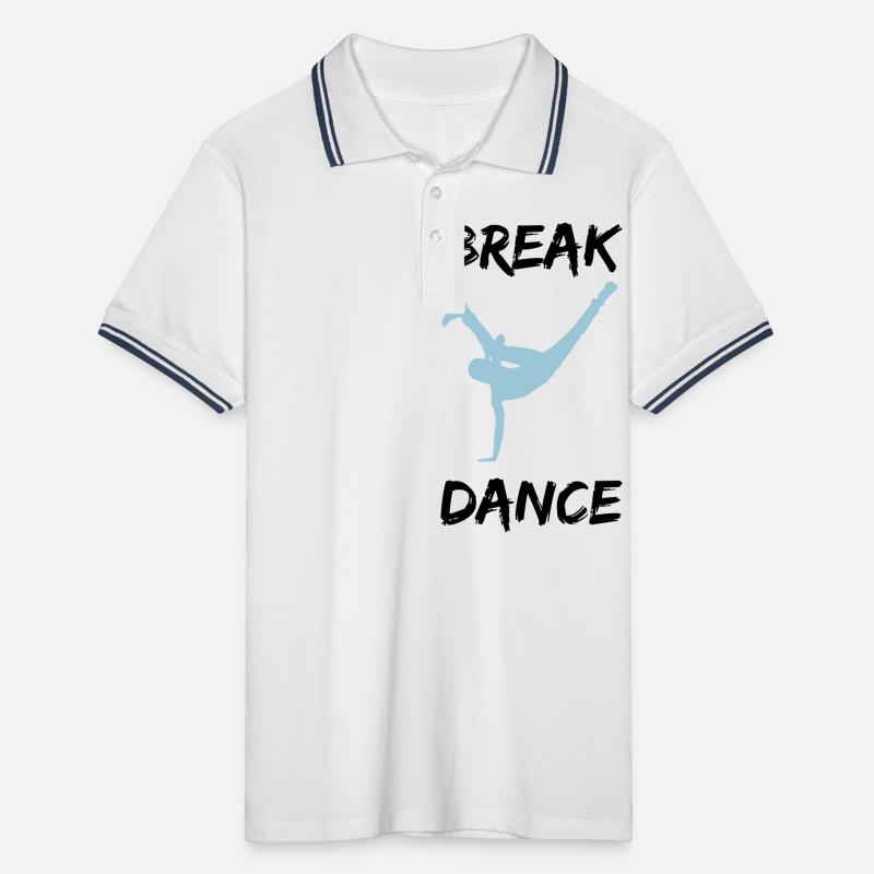 breakdancer bboy Männer Tipped Poloshirt