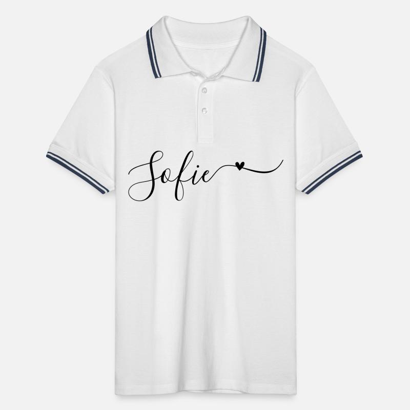 Sofie Name First Name Decorative Men's Tipped Polo Shirt
