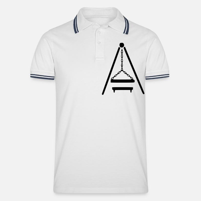 Schwenker - Männer Tipped Poloshirt - Weiß/Navy