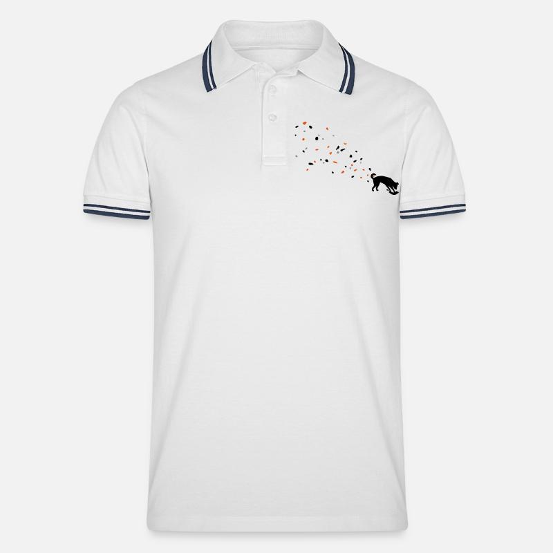Hund Dreck - Männer Tipped Poloshirt - Weiß/Navy