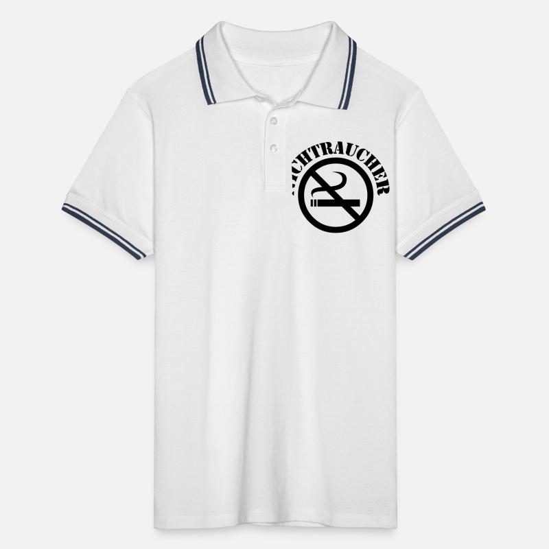 Non smoking Men's Tipped Polo Shirt