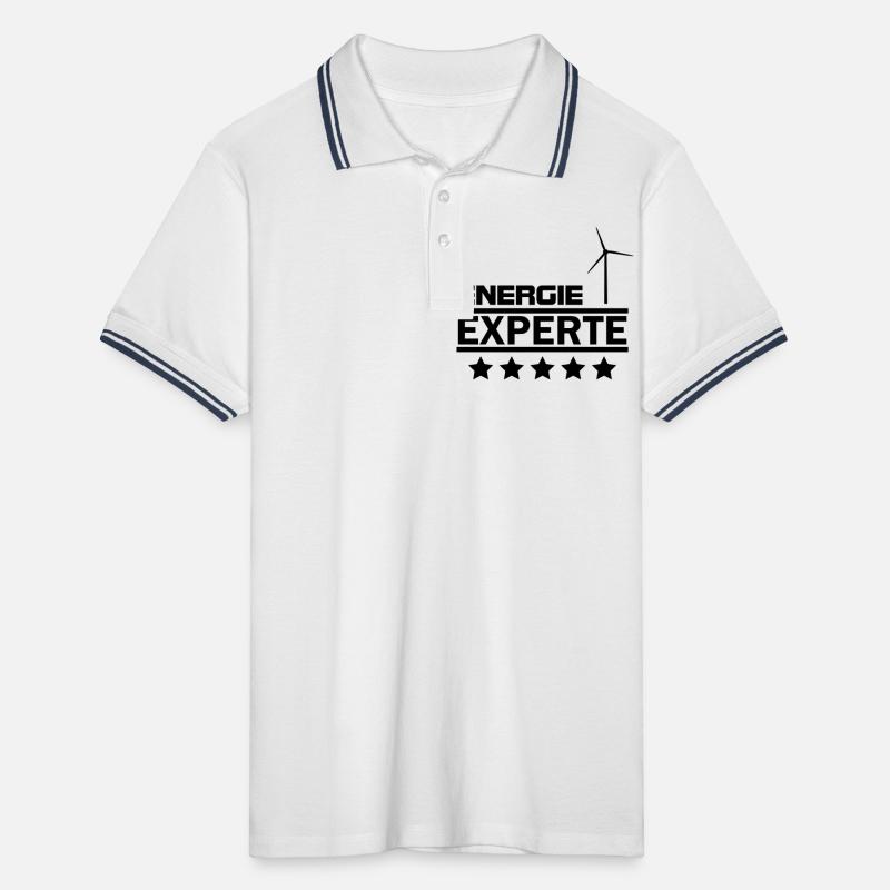 energie experte Männer Tipped Poloshirt
