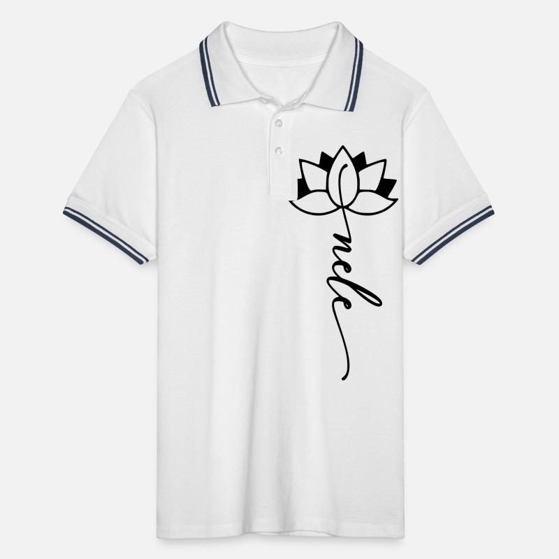 Nele Name Flower Font Polo tipped Homme