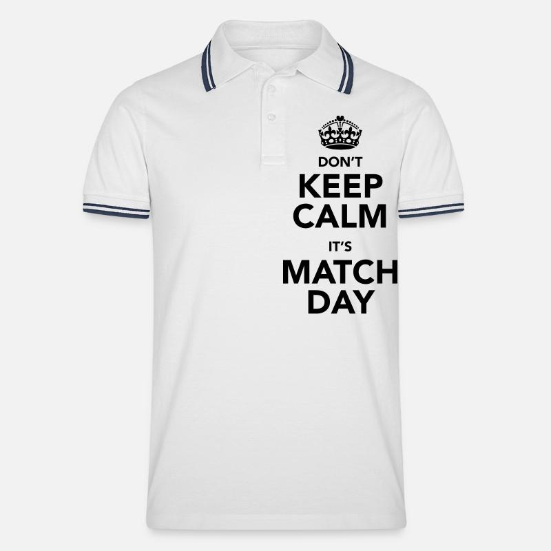 Don't Keep Calm - Männer Tipped Poloshirt - Weiß/Navy