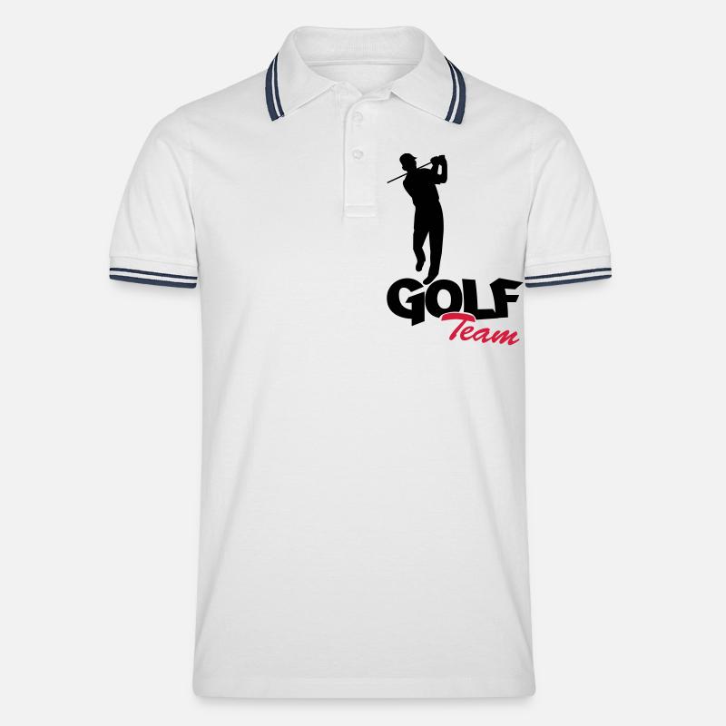 golfer_team2 - Polo tipped Homme - blanc/marine