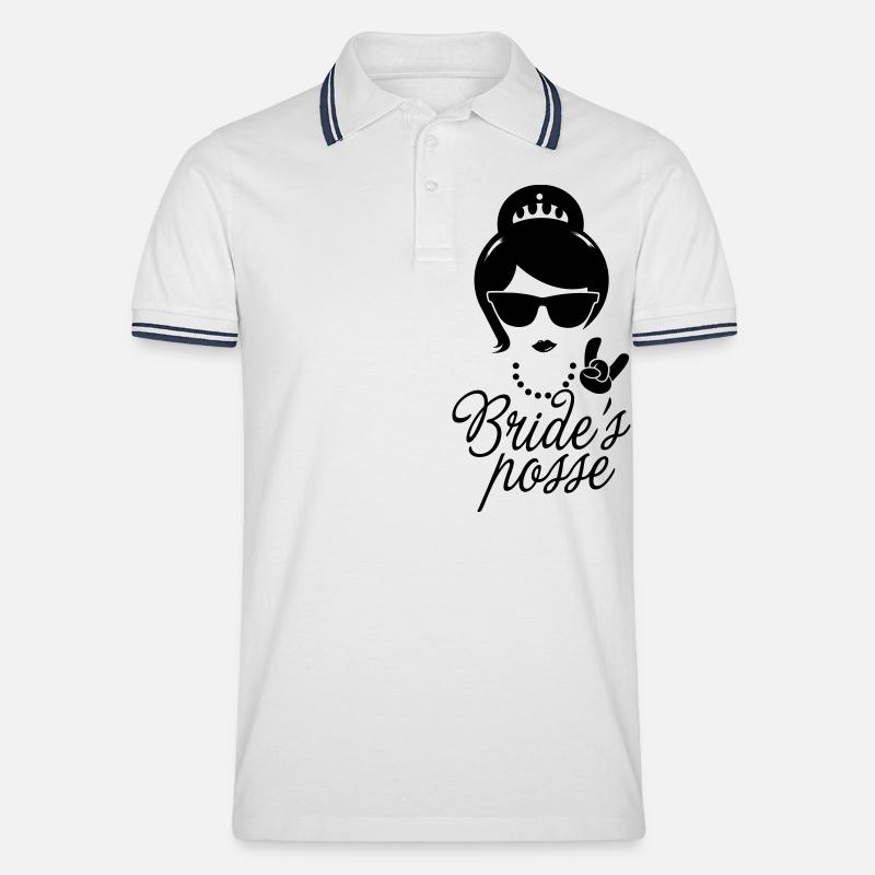 Team Bride Wedding Bridesmaids Stag do Hen night - Polo per uomo - bianco/navy