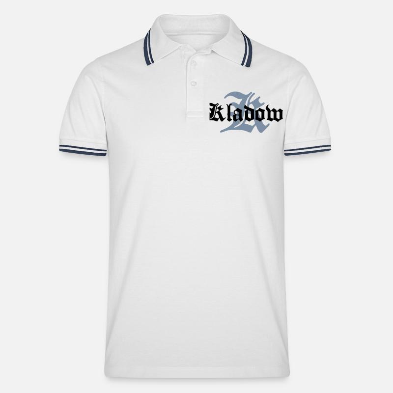 kladow - Männer Tipped Poloshirt - Weiß/Navy