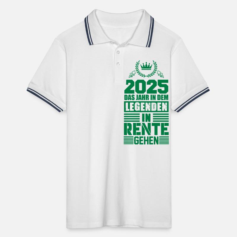 rente 2025 legenden Männer Tipped Poloshirt