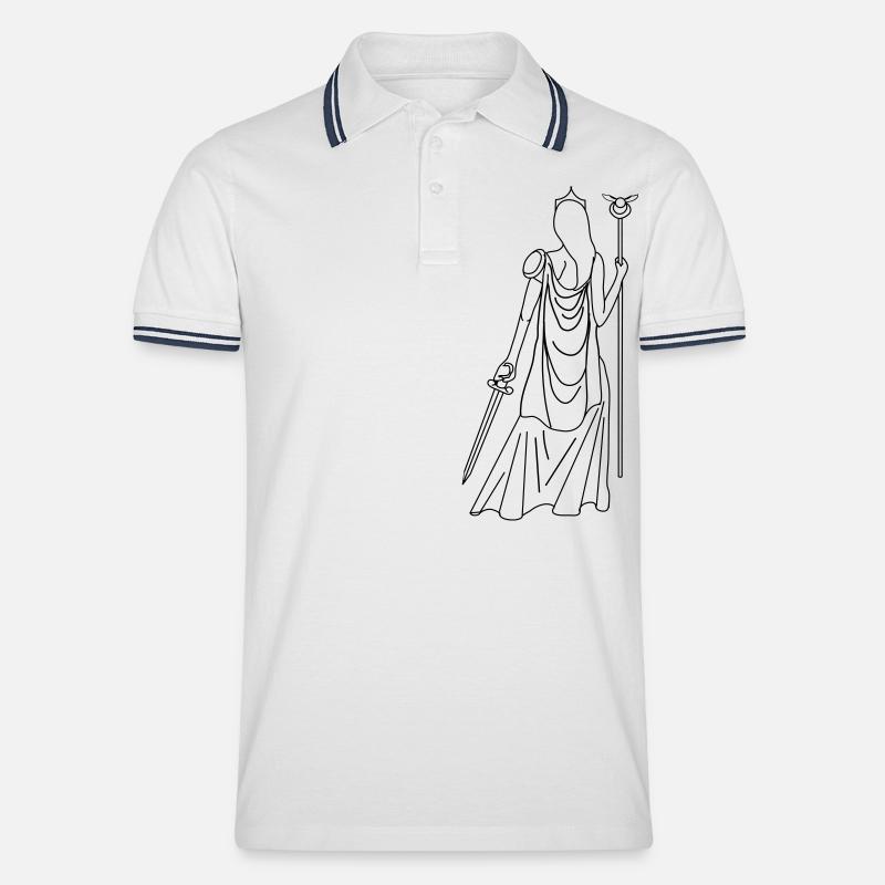 Athena - Polo tipped Homme - blanc/marine