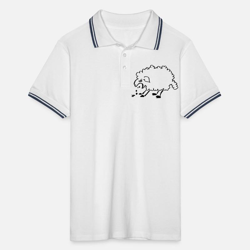 Puking sheep Men's Tipped Polo Shirt