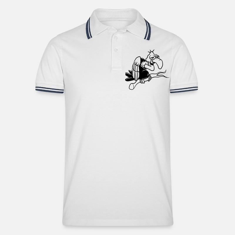 Be the first - Men's Tipped Polo Shirt - white/navy