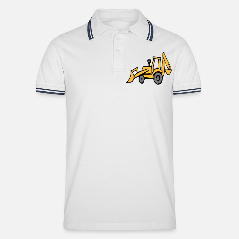 Bagger - Männer Tipped Poloshirt - Weiß/Navy