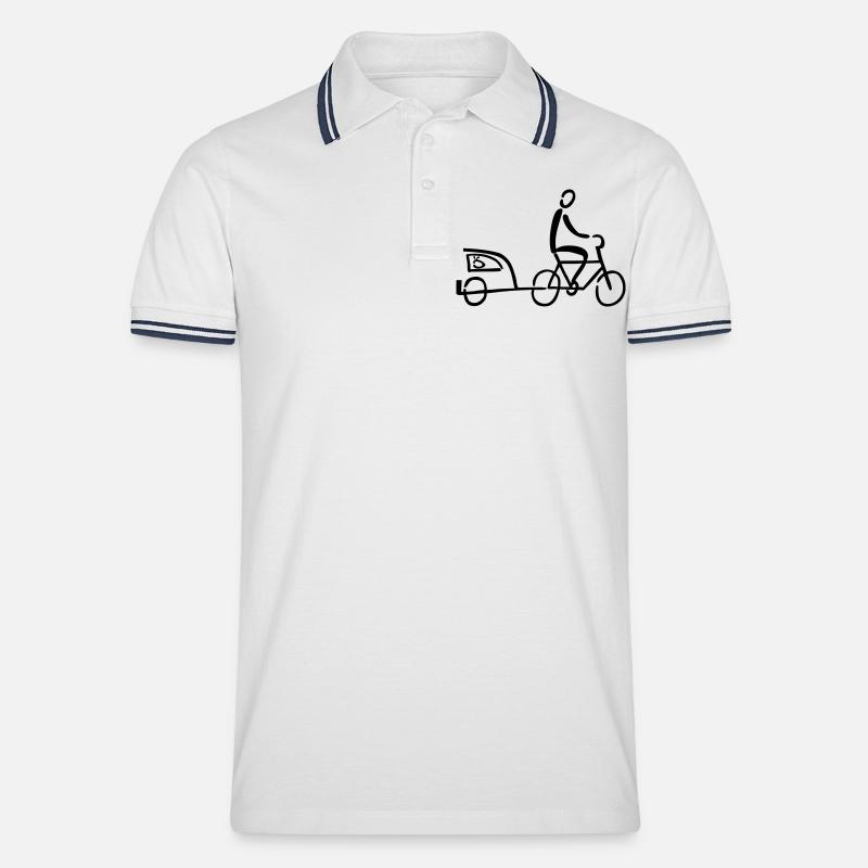 Hundehaenger - Männer Tipped Poloshirt - Weiß/Navy