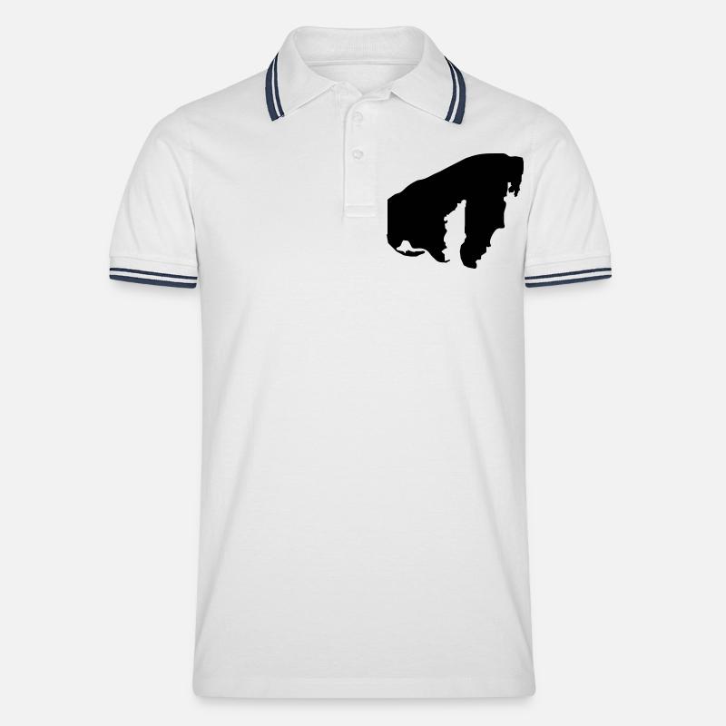 poel2 - Männer Tipped Poloshirt - Weiß/Navy