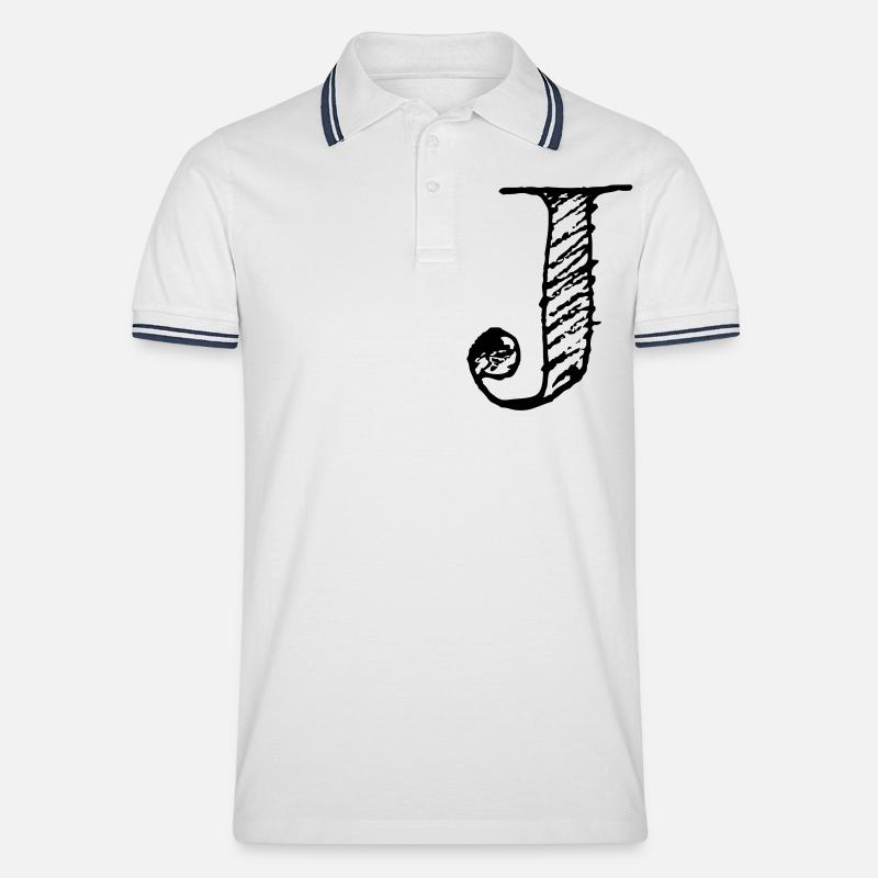 J - Polo tipped Homme - blanc/marine