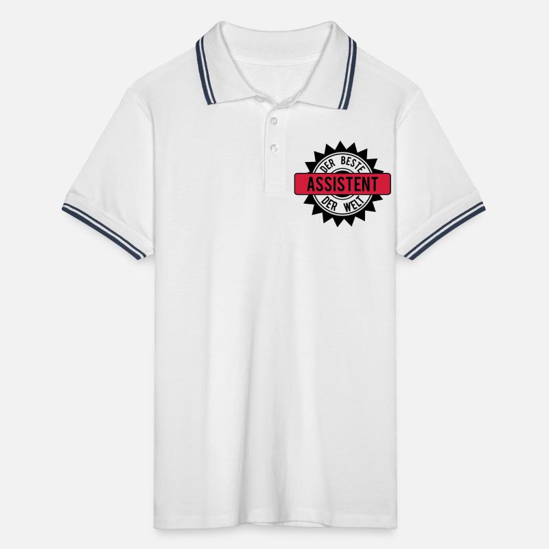 der beste assistent 2c Männer Tipped Poloshirt