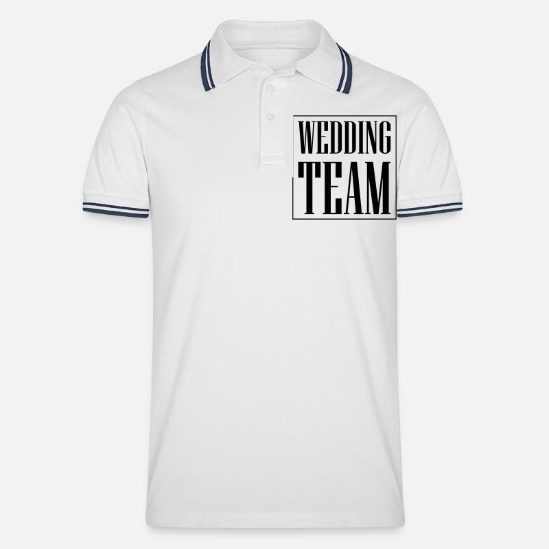 Équipe de mariage Hochzeit - Polo tipped Homme - blanc/marine