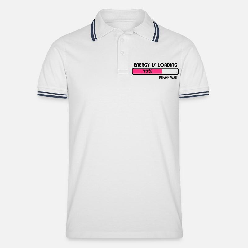Energy loading - V2 - Männer Tipped Poloshirt - Weiß/Navy