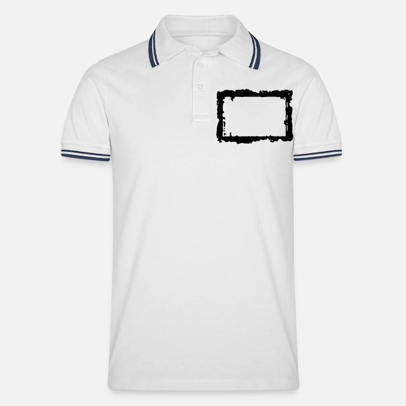 frame_4_vec_1 fr - Polo tipped Homme - blanc/marine
