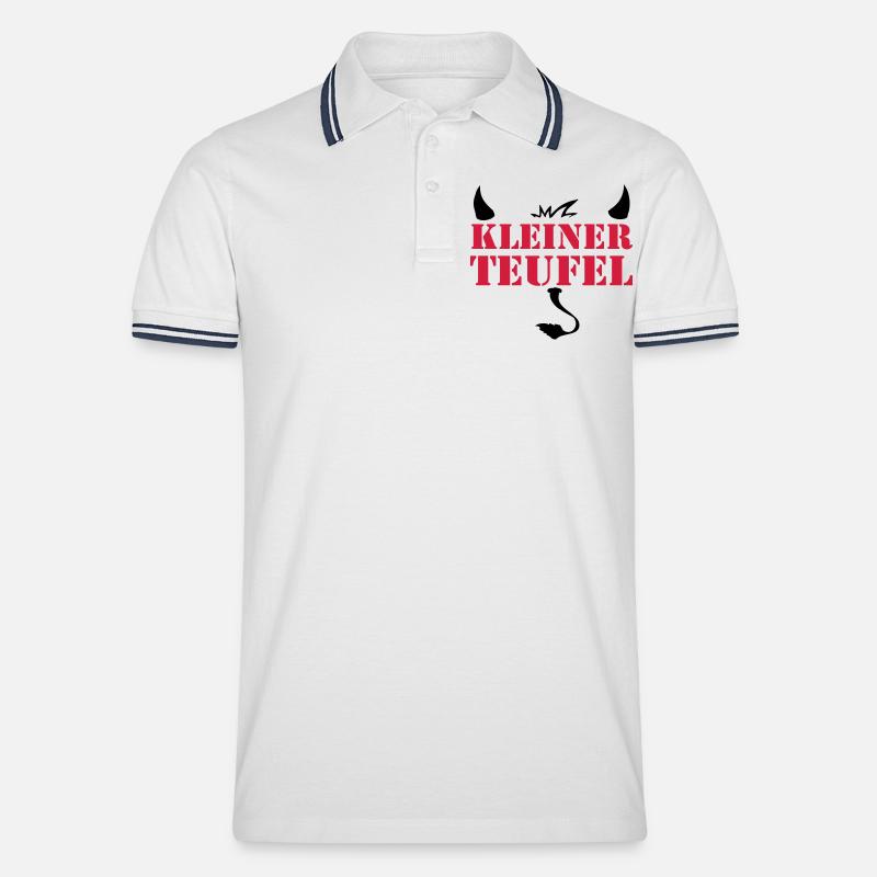 kleiner_teufel - Polo tipped Homme - blanc/marine